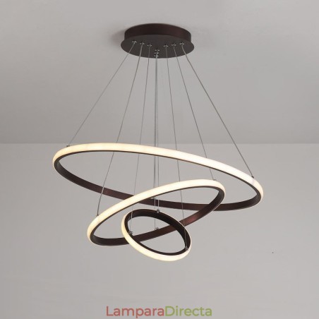 Lámpara colgante regulable Outside the Circles Light con control remoto y anillos de diseño moderno Lámpara colgante regulable Outside the Circles Light con control remoto y anillos de diseño moderno