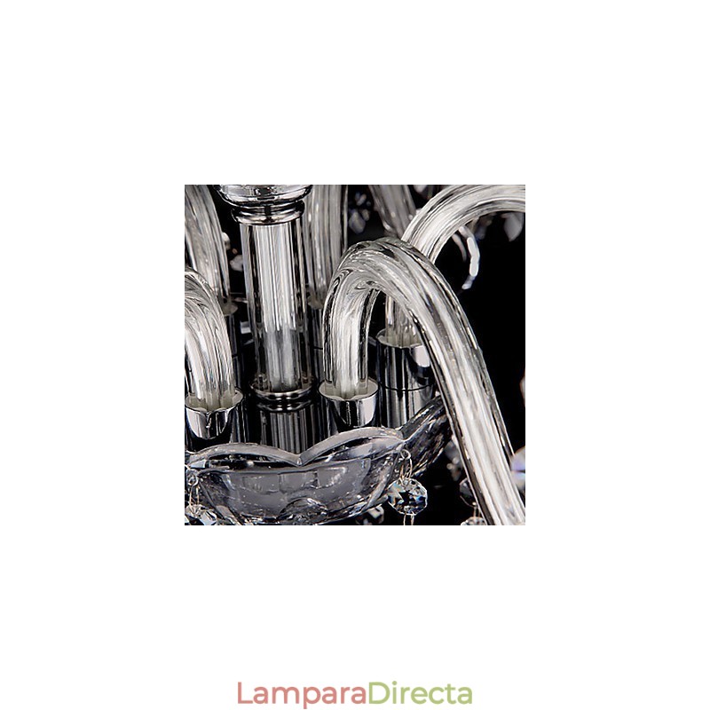Lámpara de araña de lujo de 6 luces con velas