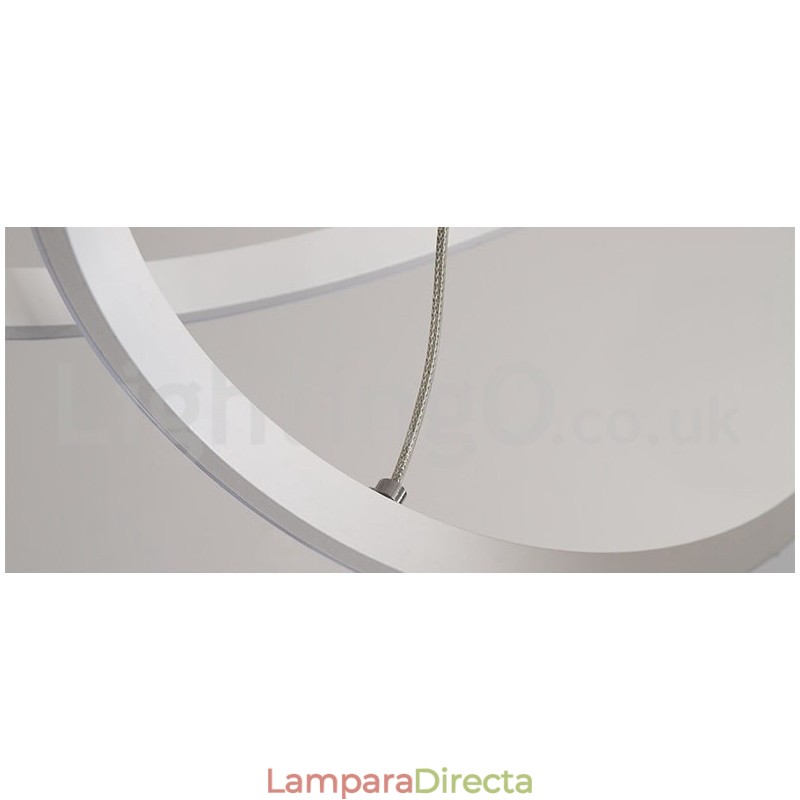 Lámpara colgante regulable Outside the Circles Light con control remoto y anillos de diseño moderno