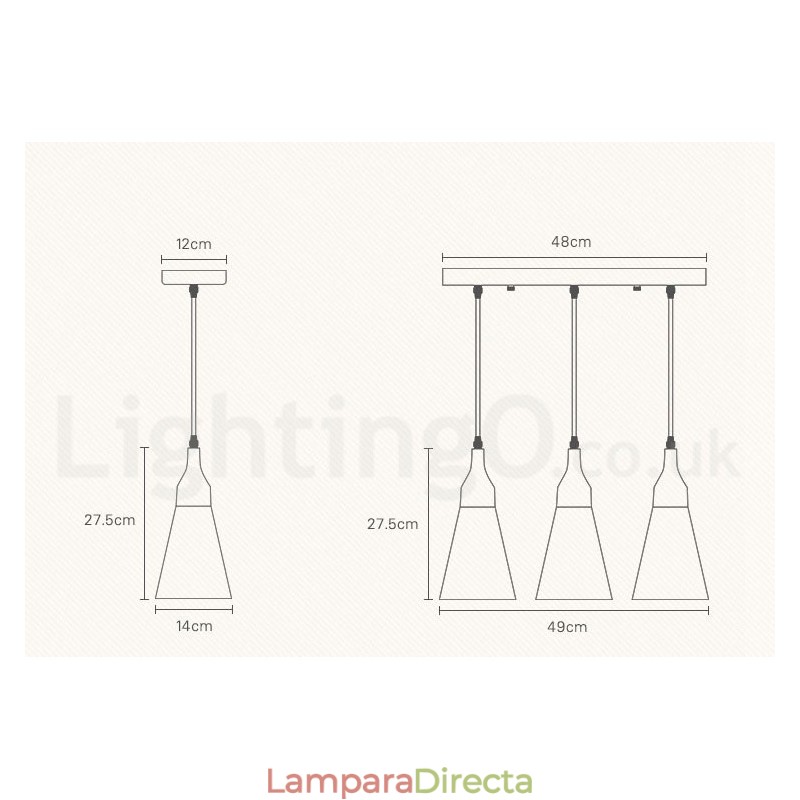 Lámpara colgante moderna de madera de 1 luz y 3 luces con pantalla de tela