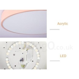 Lámpara de techo circular de madera multicolor ultrafina y regulable con pantalla acrílica, estilo nórdico.