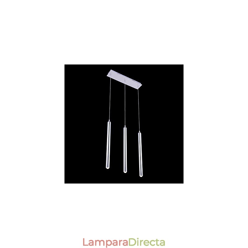 Lámpara colgante moderna contemporánea de metal de 3 luces