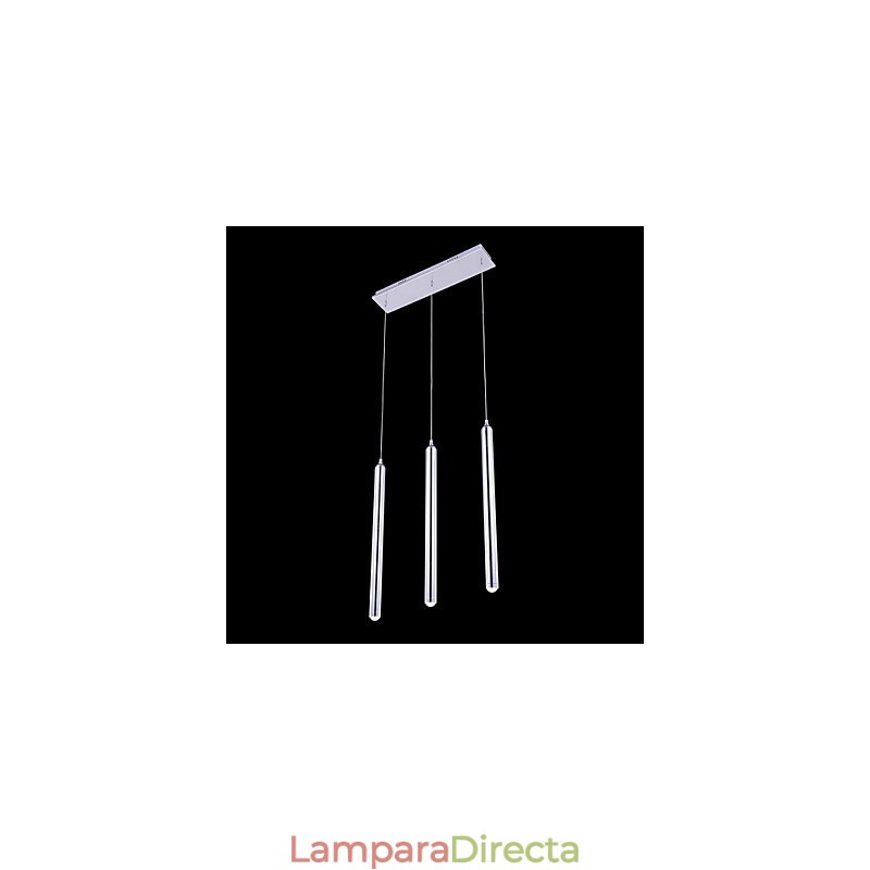 Lámpara colgante moderna contemporánea de metal de 3 luces