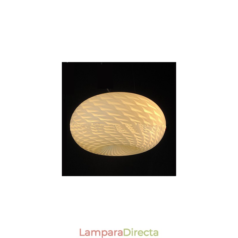 Lámpara de araña minimalista moderna tallada en blanco lechoso