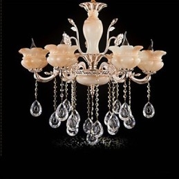 Lámpara colgante de cristal de jade estilo vela