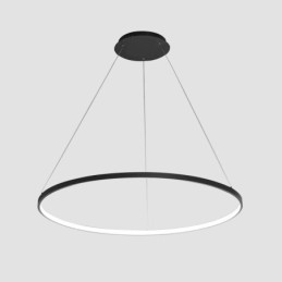 Lámpara colgante de diseño moderno con anillo regulable de 63 W y 100 cm de diámetro