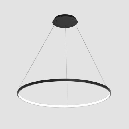 Lámpara colgante de diseño moderno con anillo regulable de 63 W y 100 cm de diámetro Lámpara colgante de diseño moderno con anillo regulable de 63 W y 100 cm de diámetro