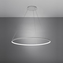 Lámpara colgante de diseño moderno con anillo regulable de 63 W y 100 cm de diámetro