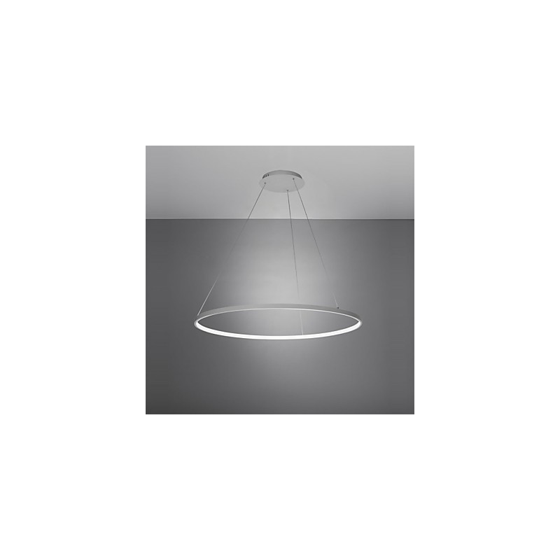 Lámpara colgante de diseño moderno con anillo regulable de 63 W y 100 cm de diámetro