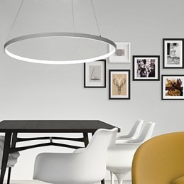 Lámpara colgante de diseño moderno con anillo regulable de 63 W y 100 cm de diámetro