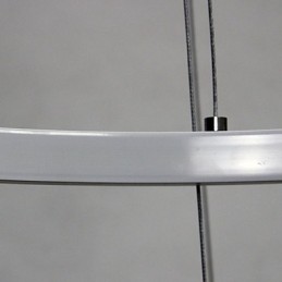 Lámpara colgante de diseño moderno con anillo regulable de 63 W y 100 cm de diámetro