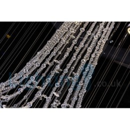 Lámpara de techo empotrada redonda de cristal K9 moderna de 4 luces