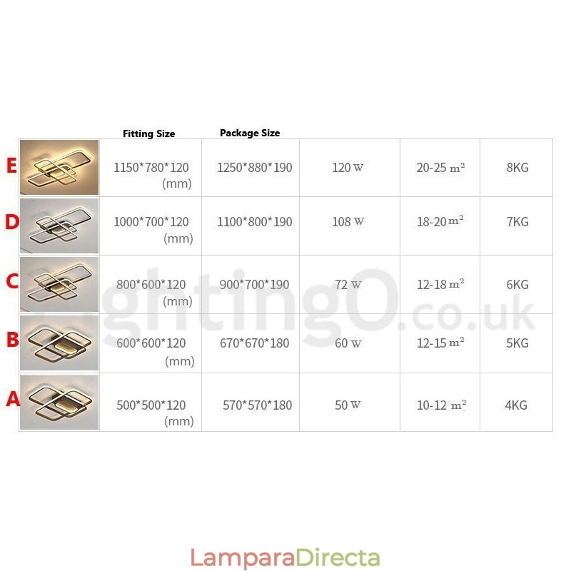 Lámpara de techo moderna y contemporánea de aluminio con acabado en pintura, empotrada con regulador de intensidad remoto. También se puede usar como lámpara de pared.