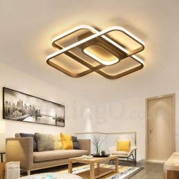 Lámpara de techo moderna y contemporánea de aluminio con acabado en pintura, empotrada con regulador de intensidad remoto. También se puede usar como lámpara de pared.
