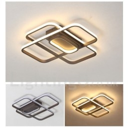 Lámpara de techo moderna y contemporánea de aluminio con acabado en pintura, empotrada con regulador de intensidad remoto. También se puede usar como lámpara de pared.