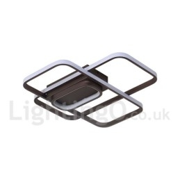 Lámpara de techo moderna y contemporánea de aluminio con acabado en pintura, empotrada con regulador de intensidad remoto. También se puede usar como lámpara de pared.