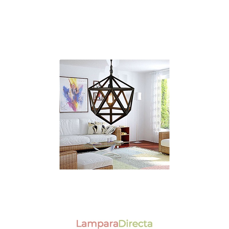 Lámpara de araña de metal vintage estilo rústico