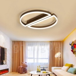 Lámpara de techo redonda moderna y contemporánea de aluminio, empotrada, con regulador de intensidad remoto. También se puede usar como luz de pared.