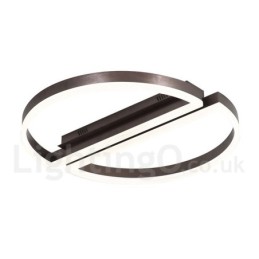 Lámpara de techo redonda moderna y contemporánea de aluminio, empotrada, con regulador de intensidad remoto. También se puede usar como luz de pared.