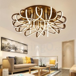 Lámpara de techo empotrada de aluminio moderna y contemporánea con forma de nido de pájaro, regulable y también se puede usar como luz de pared.