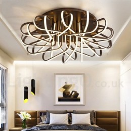 Lámpara de techo empotrada de aluminio moderna y contemporánea con forma de nido de pájaro, regulable y también se puede usar como luz de pared.