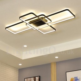 Lámpara de techo moderna y contemporánea de aluminio con pintura, lámpara de pared empotrada con regulador de intensidad remoto para sala de estar y dormitorio. También se puede usar como lámpara de pared.