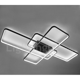 Lámpara de techo moderna y contemporánea de aluminio con pintura, lámpara de pared empotrada con regulador de intensidad remoto para sala de estar y dormitorio. También se puede usar como lámpara de pared.