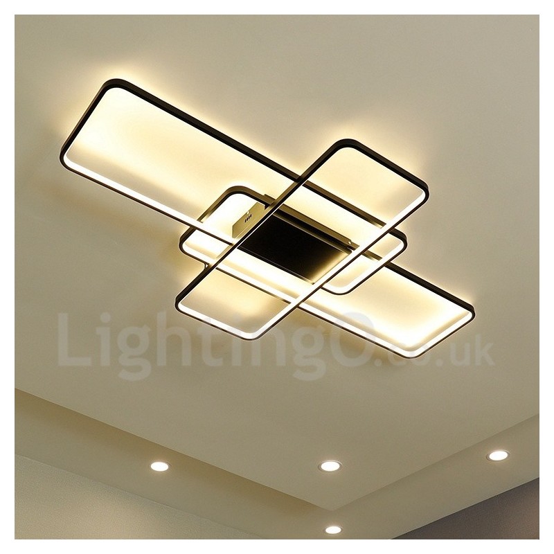 Lámpara de techo moderna y contemporánea de aluminio con pintura, lámpara de pared empotrada con regulador de intensidad remoto para sala de estar y dormitorio. También se puede usar como lámpara de pared.