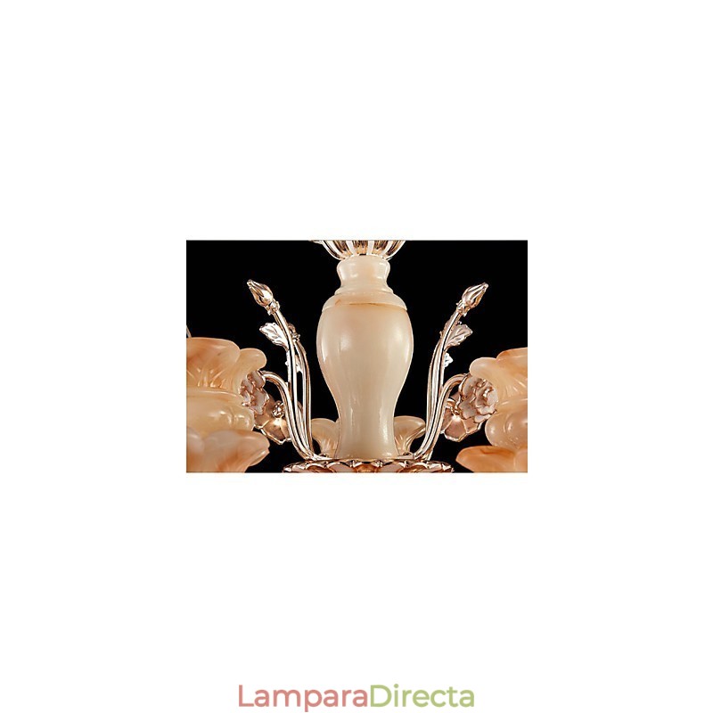 Lámpara colgante de cristal de jade estilo vela