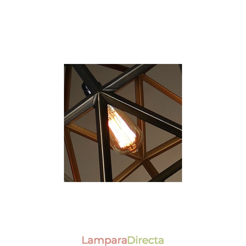 Lámpara de araña de metal vintage estilo rústico