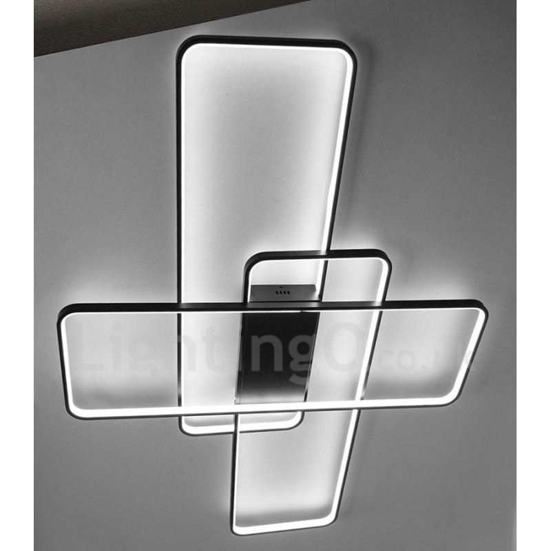 Lámpara de techo moderna y contemporánea de aluminio con pintura, lámpara de pared empotrada con regulador de intensidad remoto para sala de estar y dormitorio. También se puede usar como lámpara de pared.