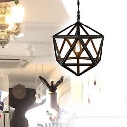Lámpara de araña de metal vintage estilo rústico