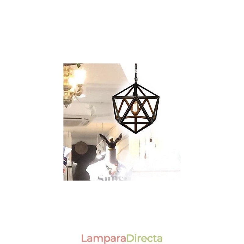 Lámpara de araña de metal vintage estilo rústico