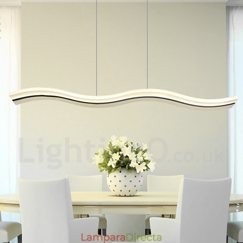 Lámpara colgante lineal regulable con control remoto de diseño moderno