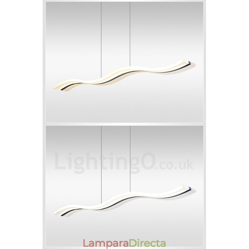 Lámpara colgante lineal regulable con control remoto de diseño moderno