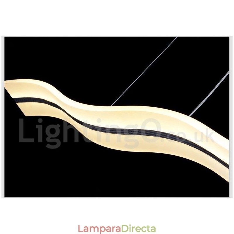 Lámpara colgante lineal regulable con control remoto de diseño moderno