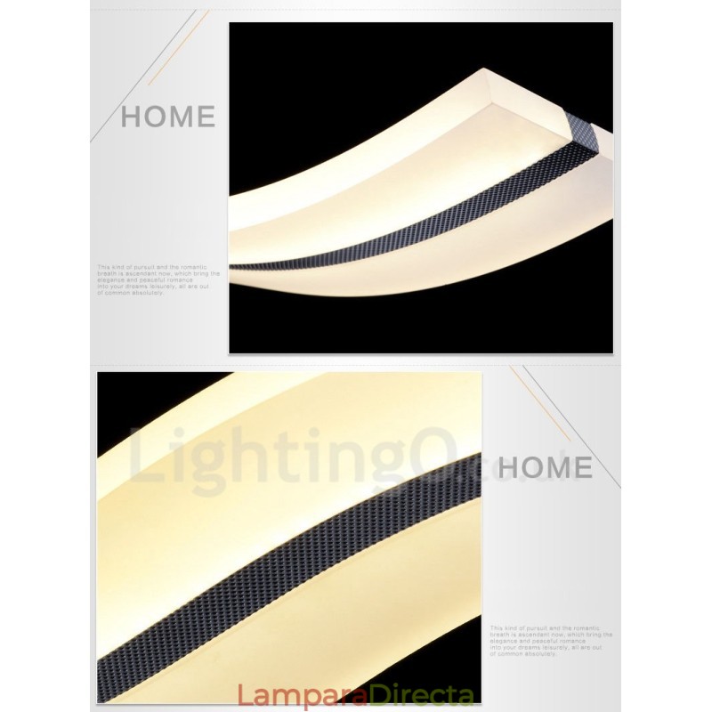 Lámpara colgante lineal regulable con control remoto de diseño moderno