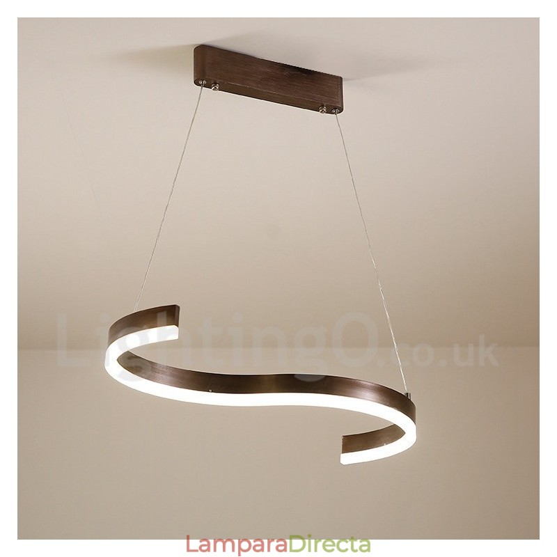 Lámpara colgante lineal regulable con control remoto de diseño moderno