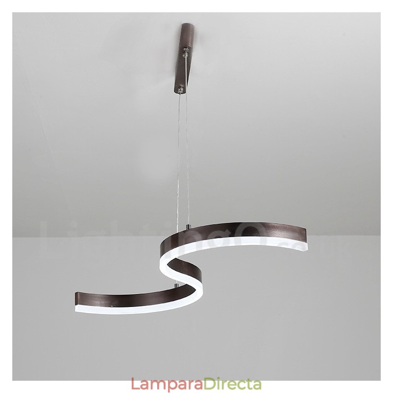 Lámpara colgante lineal regulable con control remoto de diseño moderno