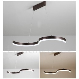 Lámpara colgante lineal regulable con control remoto de diseño moderno