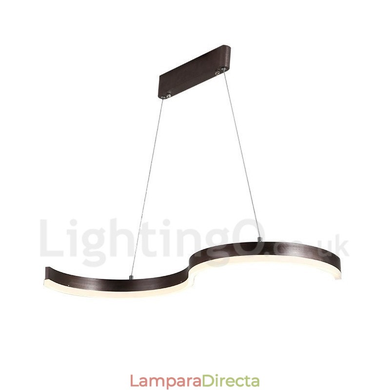 Lámpara colgante lineal regulable con control remoto de diseño moderno
