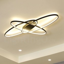 Lámpara de techo moderna y contemporánea de aluminio ovalada regulable, lámpara empotrada para sala de estar y dormitorio. También se puede usar como luz de pared.