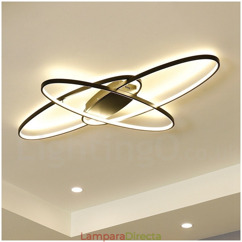 Lámpara de techo moderna y contemporánea de aluminio ovalada regulable, lámpara empotrada para sala de estar y dormitorio. También se puede usar como luz de pared.