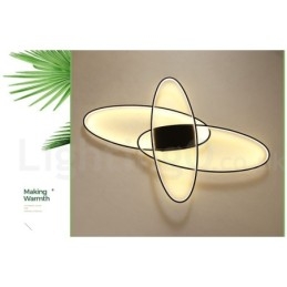 Lámpara de techo moderna y contemporánea de aluminio ovalada regulable, lámpara empotrada para sala de estar y dormitorio. También se puede usar como luz de pared.