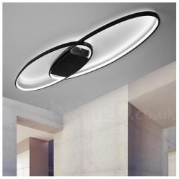 Lámpara de techo moderna y contemporánea de aluminio ovalada regulable, lámpara empotrada para sala de estar y dormitorio. También se puede usar como luz de pared.