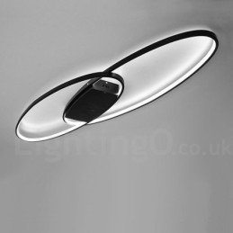 Lámpara de techo moderna y contemporánea de aluminio ovalada regulable, lámpara empotrada para sala de estar y dormitorio. También se puede usar como luz de pared.