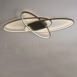 Lámpara de techo moderna y contemporánea de aluminio ovalada regulable, lámpara empotrada para sala de estar y dormitorio. También se puede usar como luz de pared.