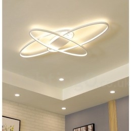 Lámpara de techo moderna y contemporánea de aluminio ovalada regulable, lámpara empotrada para sala de estar y dormitorio. También se puede usar como luz de pared.