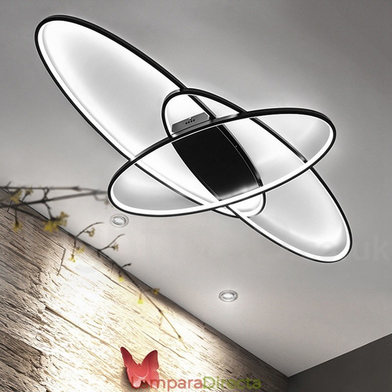Lámpara de techo moderna y contemporánea de aluminio ovalada regulable, lámpara empotrada para sala de estar y dormitorio. También se puede usar como luz de pared.