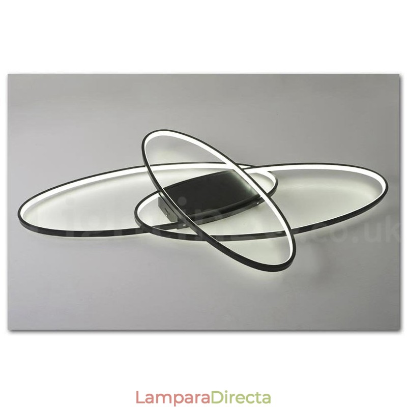 Lámpara de techo moderna y contemporánea de aluminio ovalada regulable, lámpara empotrada para sala de estar y dormitorio. También se puede usar como luz de pared.